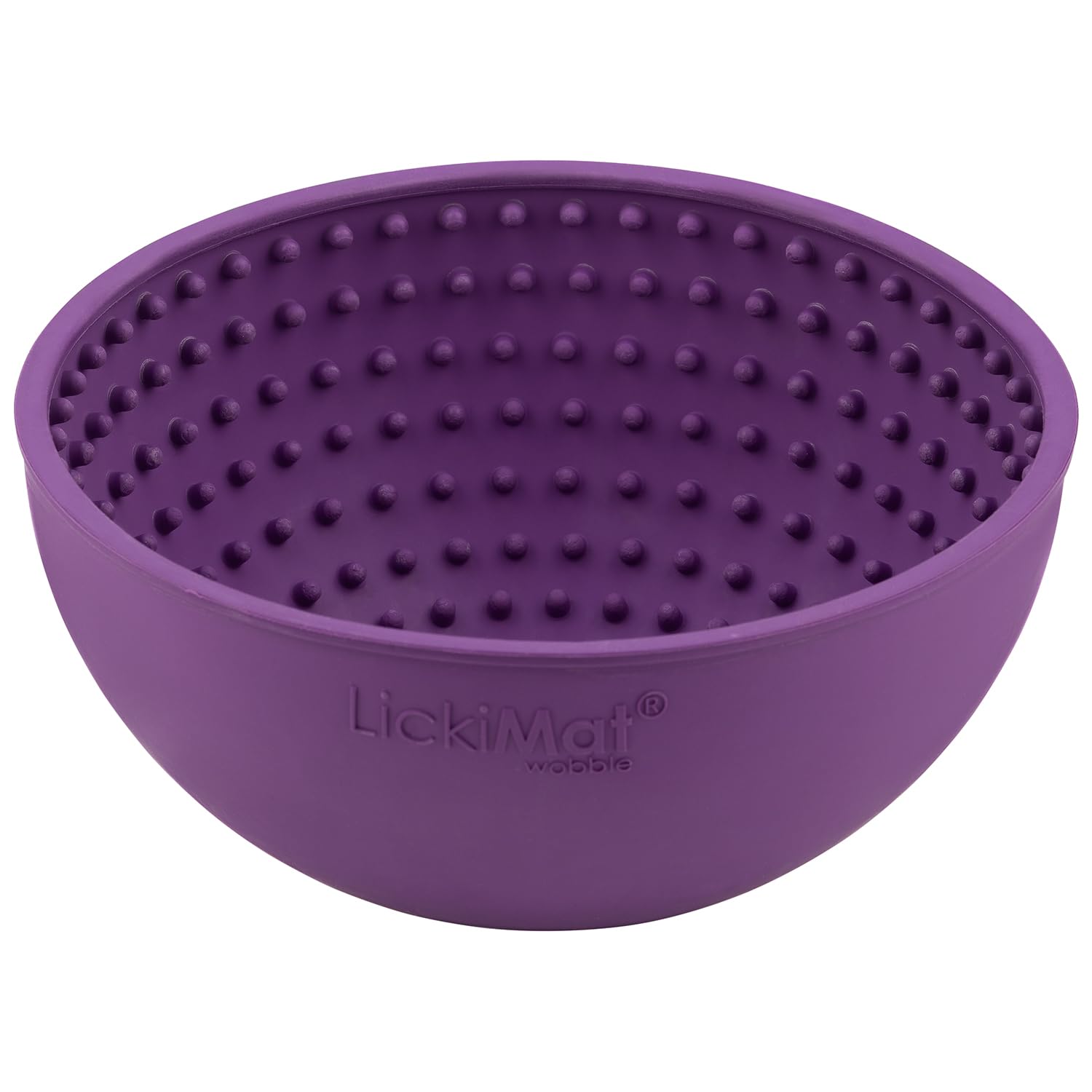 LICKIMAT Wobble, Dog Slow Feeder Bowl Lick Mat, Boredom Anxiety Reducer; Perfect for Food, Treats, Yogurt, or Peanut Butter. Fun