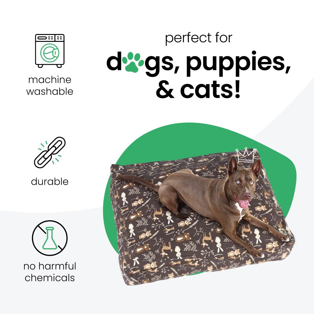 Molly Mutt Medium To Large Dog Bed Cover - Gorgeous Beasts Print - Measures 27   X36   X5 - 100% Cotton - Durable - Breathable -