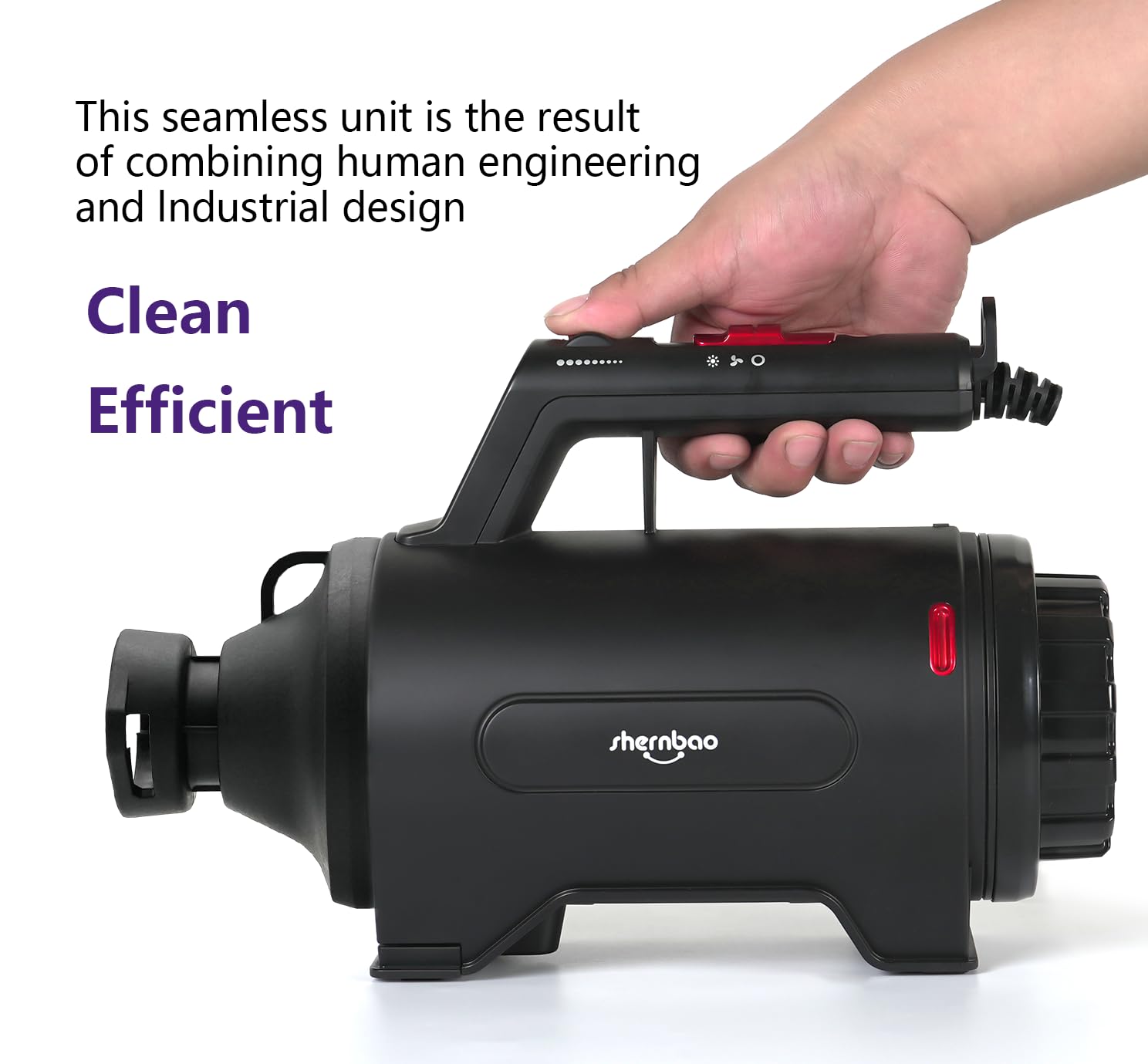 Dog Dryer High Velocity Professional Dog/Pet Grooming Force Hair Dryer/Blower (Smd-06P) (Black)