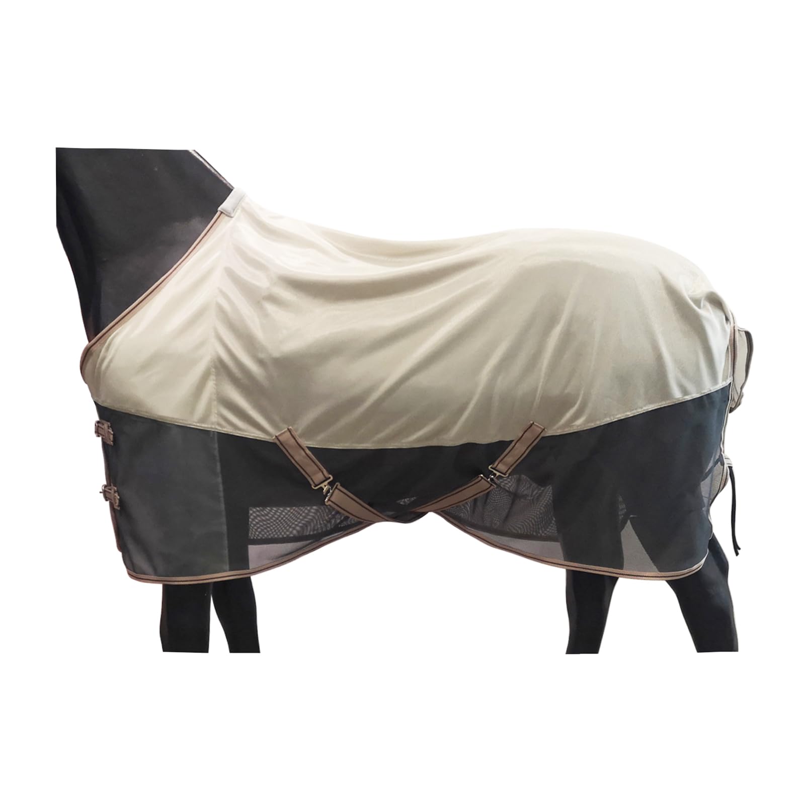 BARN & STABLE Breathable and UV Protective Horse Fly Sheets Tear-Resistant Mesh Fly Sheets for Horse Comfy Equine Summer Sheets 