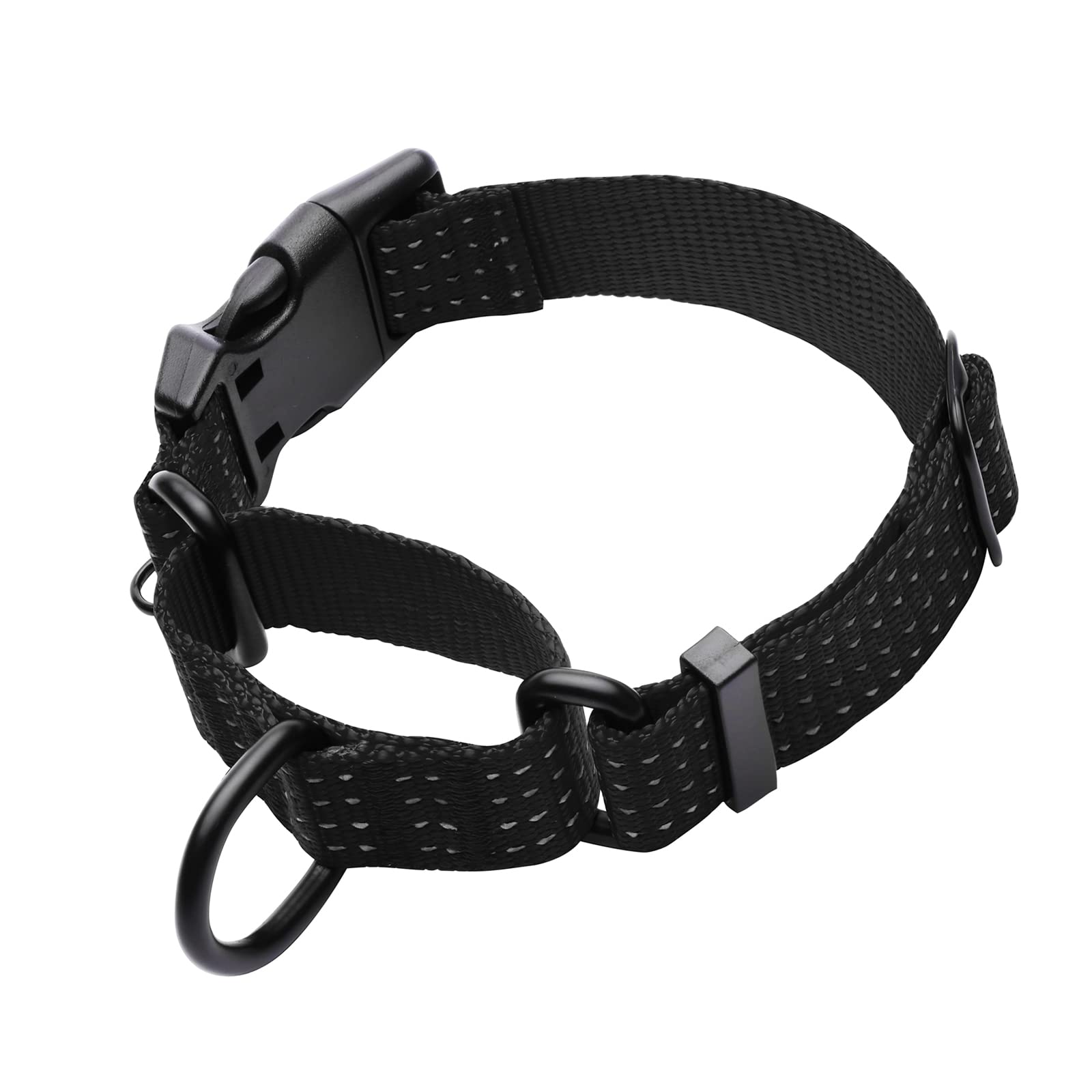 LUCKYDC Martingale Collar for Training Dogs. Adjustable Reflective Dog Collars with Buckle- NO Pull-Prevents Slipping Out, for M
