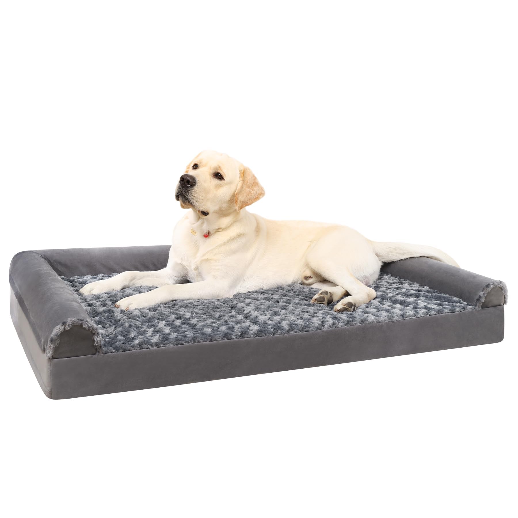 KSIIA Large Orthopaedic Dog Bed 121 x 76 x 18 cm XXL Grey