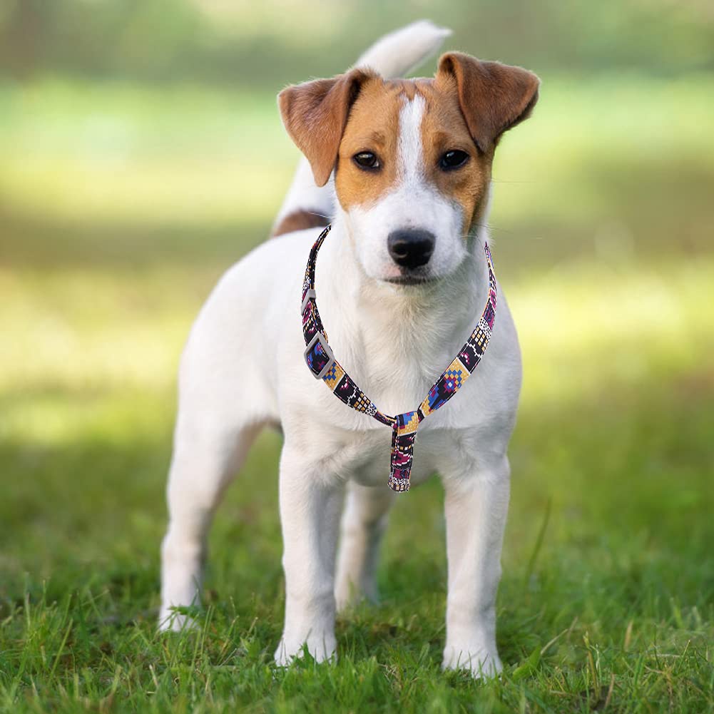 Petsyards Dog Harness And Leash Set, No Pull Step In Basic Halter Harness For Medium, Small Breed Dogs Cats Pixel Purple M