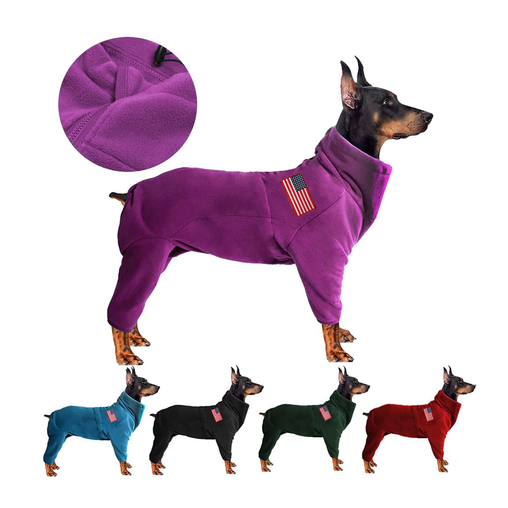 Dog Coat Dog Jackets Polar Fleece Pet Windproof Dog Sweater Pets Apparel Warm Fleece Padded Winter Dogs Coats Puppy Small Medium