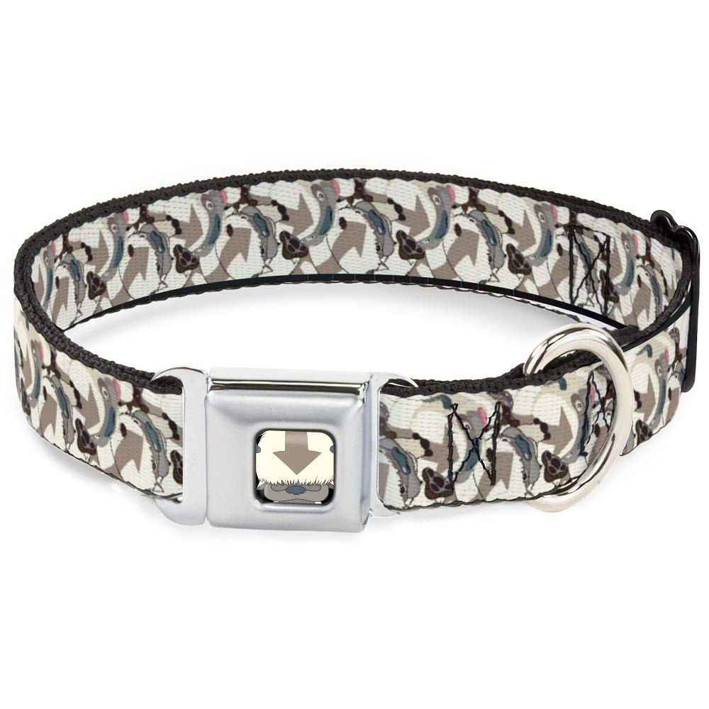 Buckle-Down Dog Collar Seatbelt Buckle Avatar The Last Airbender Appa Pose Stacked 9.5 To 13 Inches 1.0 Inch Wide (Dc-Sb-Alaj-Wa