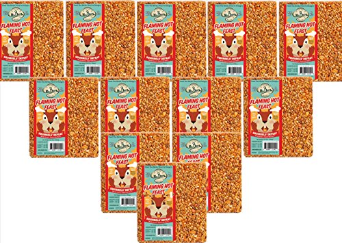 12-Pack of Mr Birds Flaming Hot Feast Large Wild Bird Seed Block 1 lb. 9 oz.