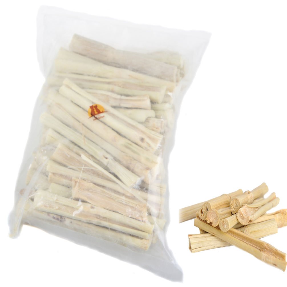 Emours Natural Bamboo Stick Teeth Chewing Toy For Rabbits Bunny Chinchilla Guinea Pigs Sugar Gerbils And More (200G)