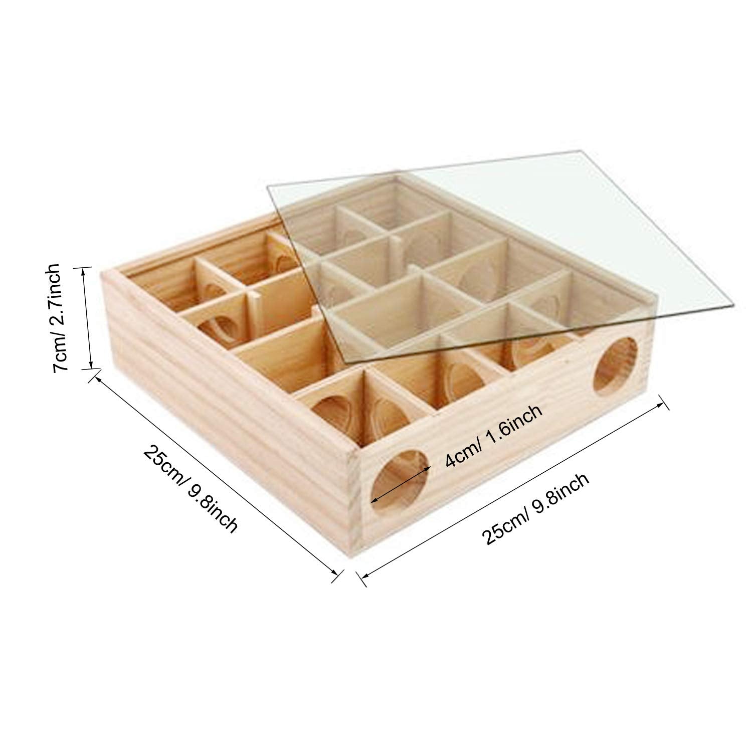 Allazone Wooden Maze Tunnel Toy With Cover, Small Pet Animals Sport Toy Funny Toy For Mice Dwarf Hamster Small Gerbil