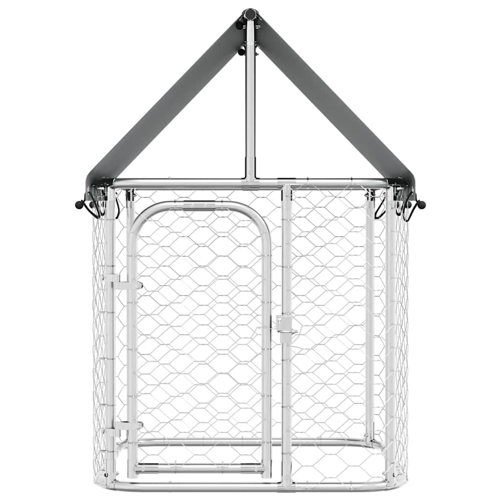 Outdoor Dog Kennel with Roof 39.4x39.4x59.1
