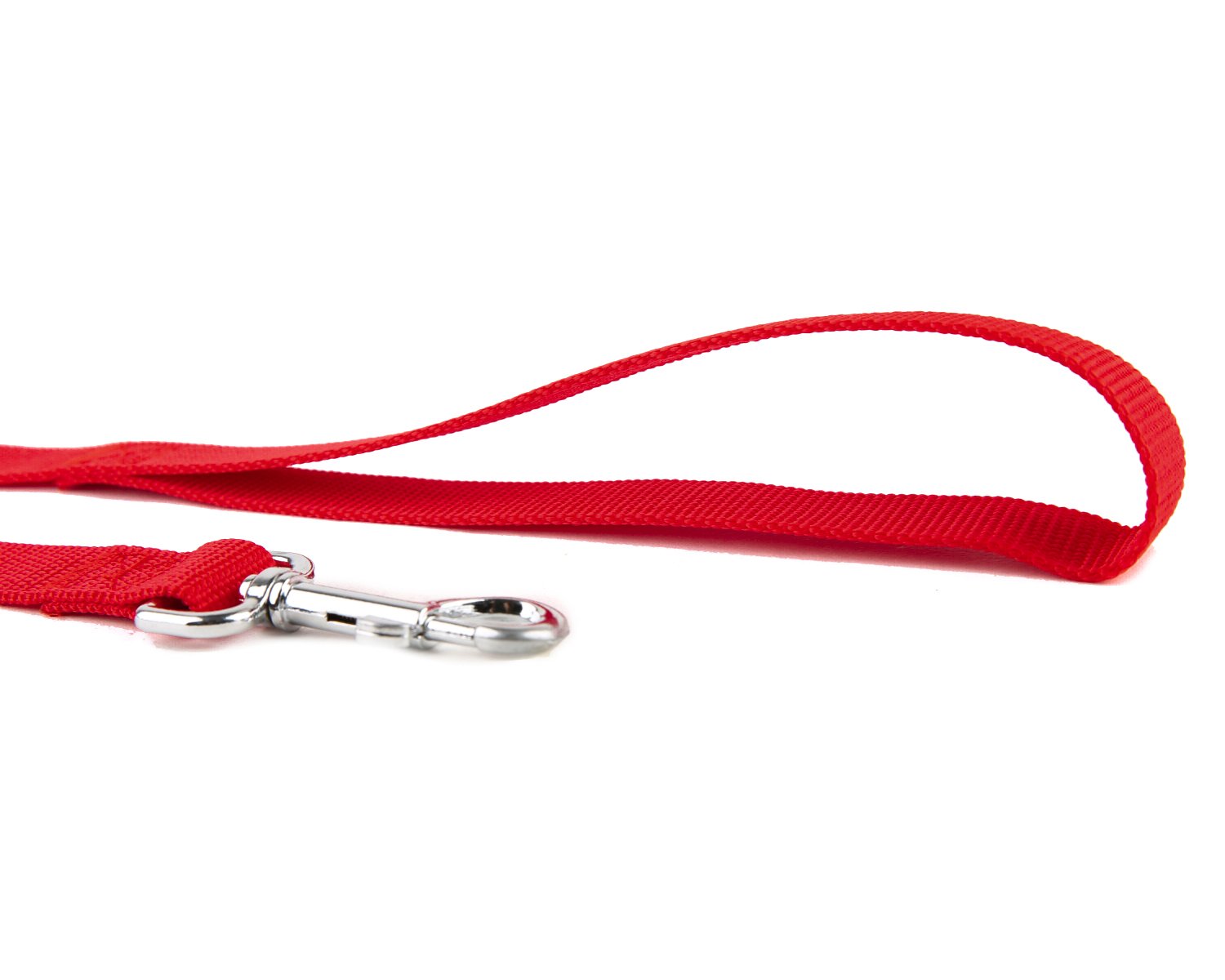 Nylon Dog Training Leash, Traction Rope, 4Ft /5 Foot /6 Feet Long, 5/8 Inch 3/4 Inch 1 Inch Wide, For Small And Medium Dogs (Red, 1'' X 20 Ft)