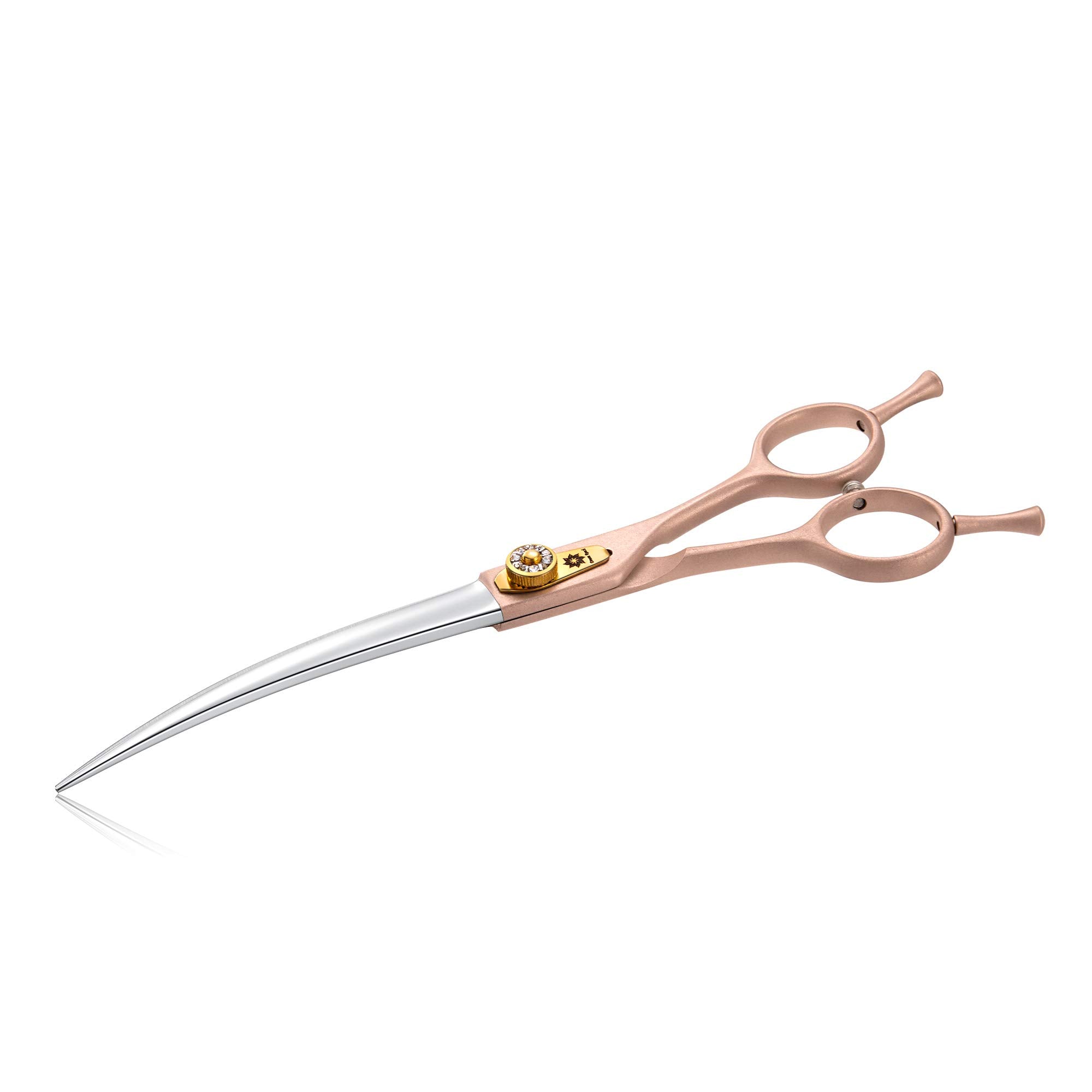 7 Inches Professional Pet Grooming Scissor, 440C Japanese Steel Straight & Curved & Thinning & Chunker Shears/Scissors For Dog Cat And More Pets (7 Inch-Grooming Scissors Set)