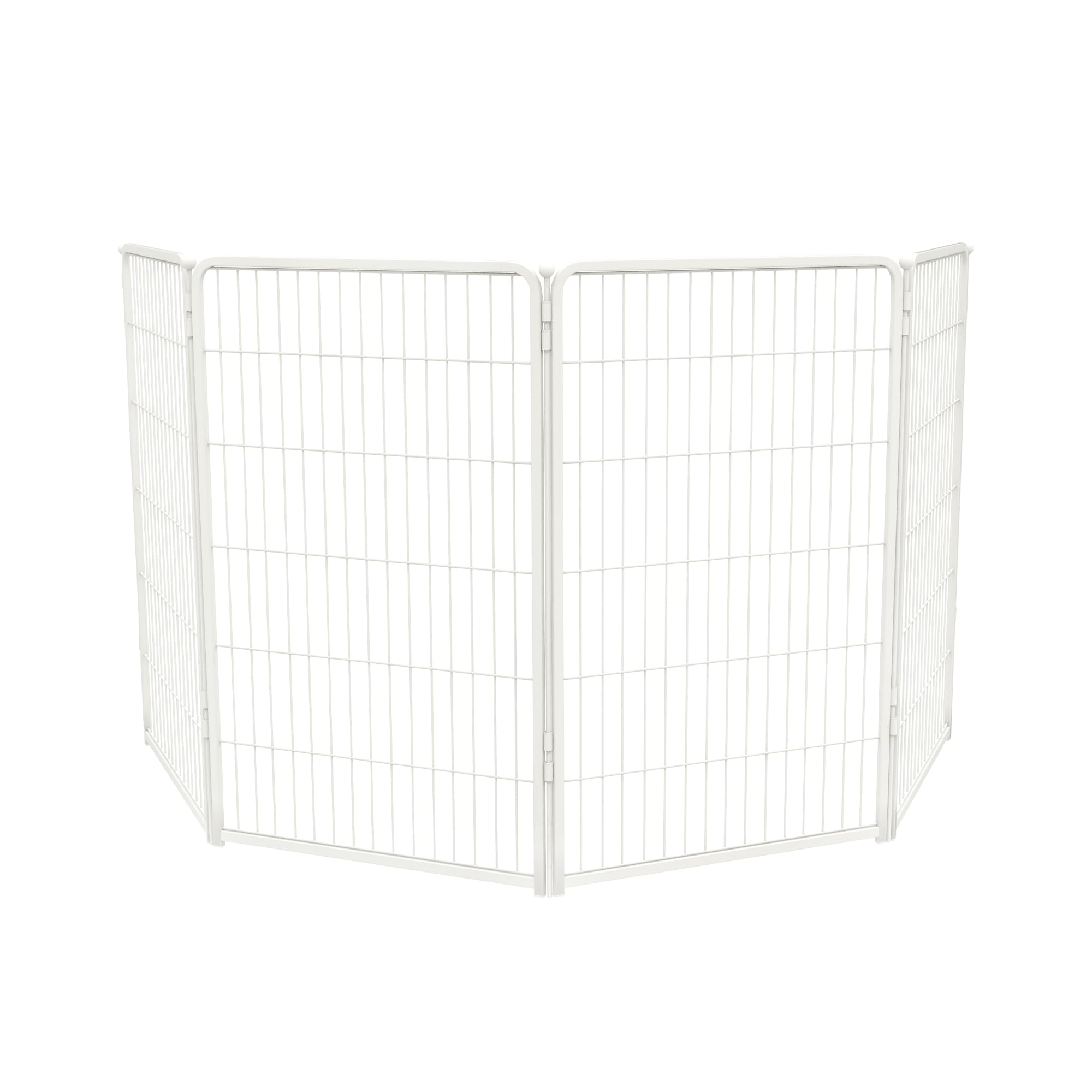 Fxw Homeplus Dog Playpen For Indoor Use - Stress-Free And Safe Play, Heavy Duty 45 Inch 4 Panels Dog Pen For Large Dogs, Whitepa