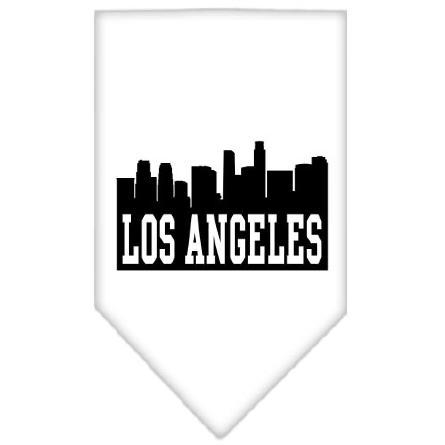 Mirage Pet Products Los Angeles Skyline Screen Print Bandana, Small, White