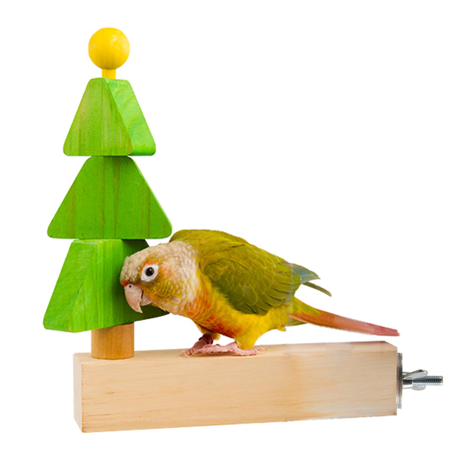 Bird Toys & Bird Perch, Bird Wooden Block Chewing Toy Parrot Foraging & Puzzle Toys Bird Cage Accessories For Conures Parakeets 