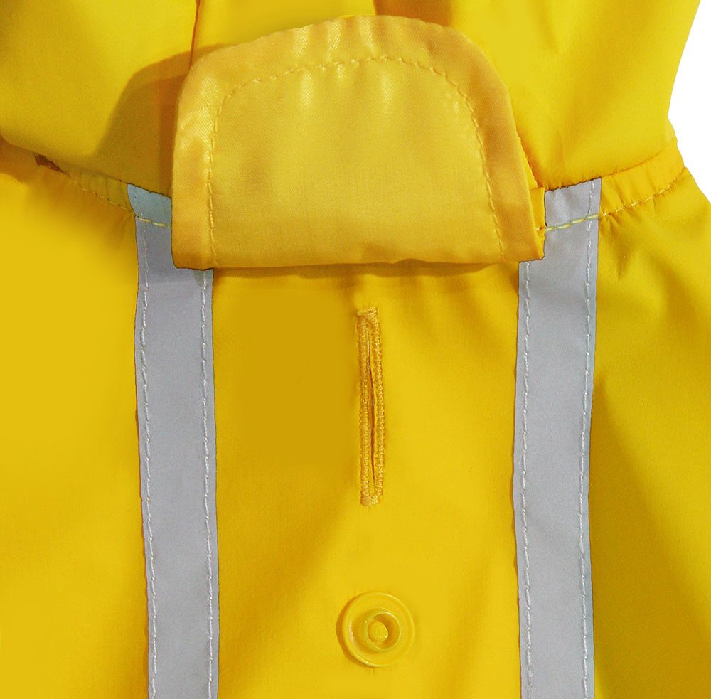 Best Pet Supplies - Voyager Waterproof Dogs Rain Poncho - Yellow - Large, Chest: 25 ~ 30 (253-YW-L)