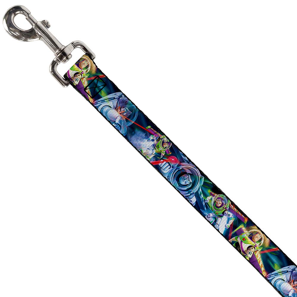 Dog Leash Buzz Lightyear Action Poses Stacked 4 Feet Long 1.0 Inch Wide