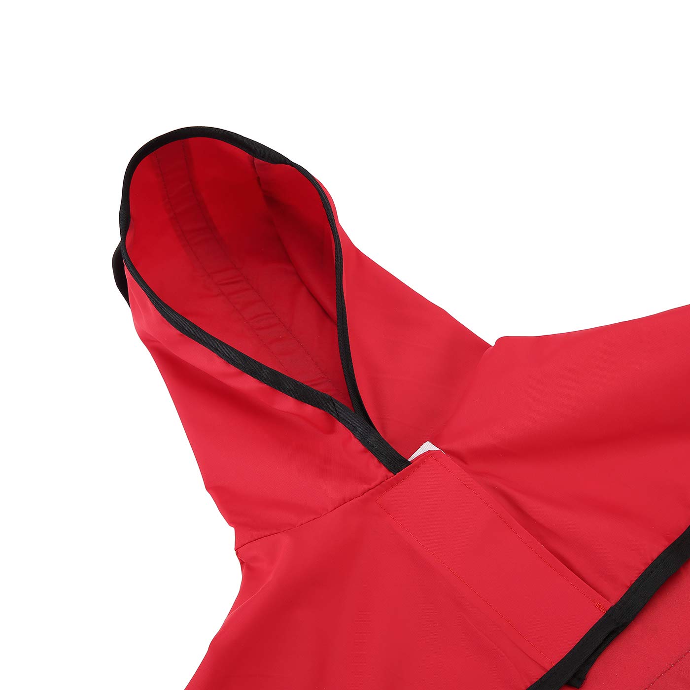 Hde Dog Raincoat Hooded Slicker Poncho For Small To X-Large Dogs And Puppies Red - S