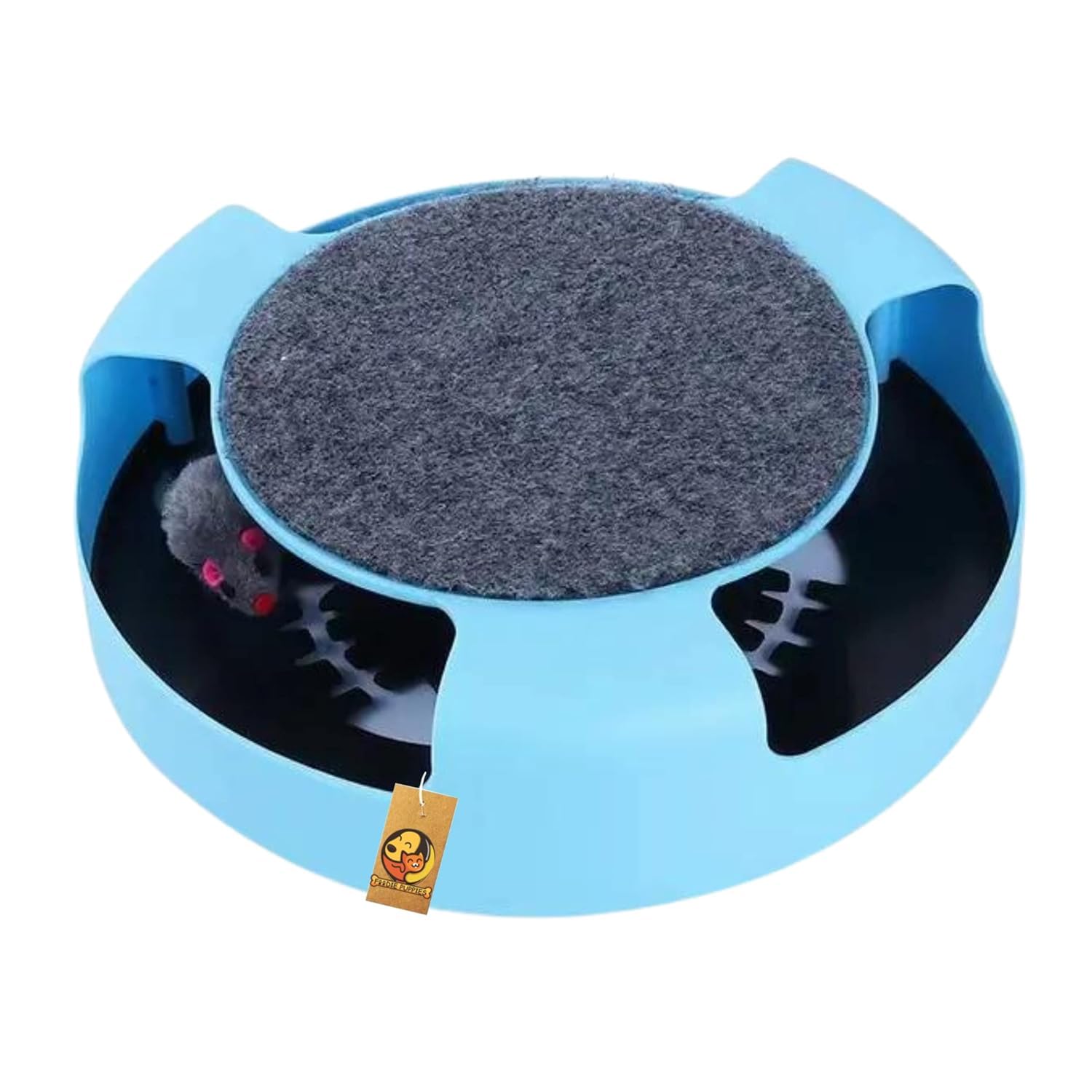 Premiumav Catch The Mouse Cat Toy  Interactive Cat Scratcher With Spinning Mouse & Scratch Pad, Fun Exercise Toy For Indoor Cat