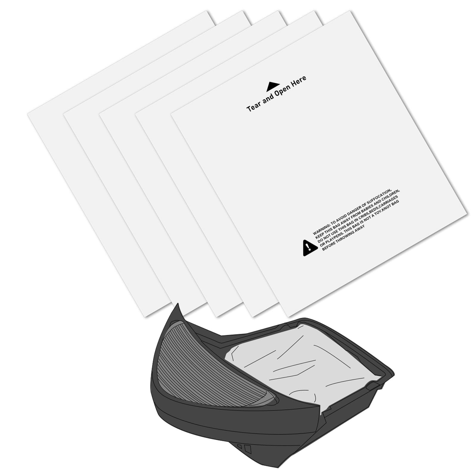 150 Pcs Waste Drawer Liners Compatible With All Litter Box Robot Models, 9-11 Gallons Replacement Liners, Custom Compatible With Litter Box Robot Waste Drawer