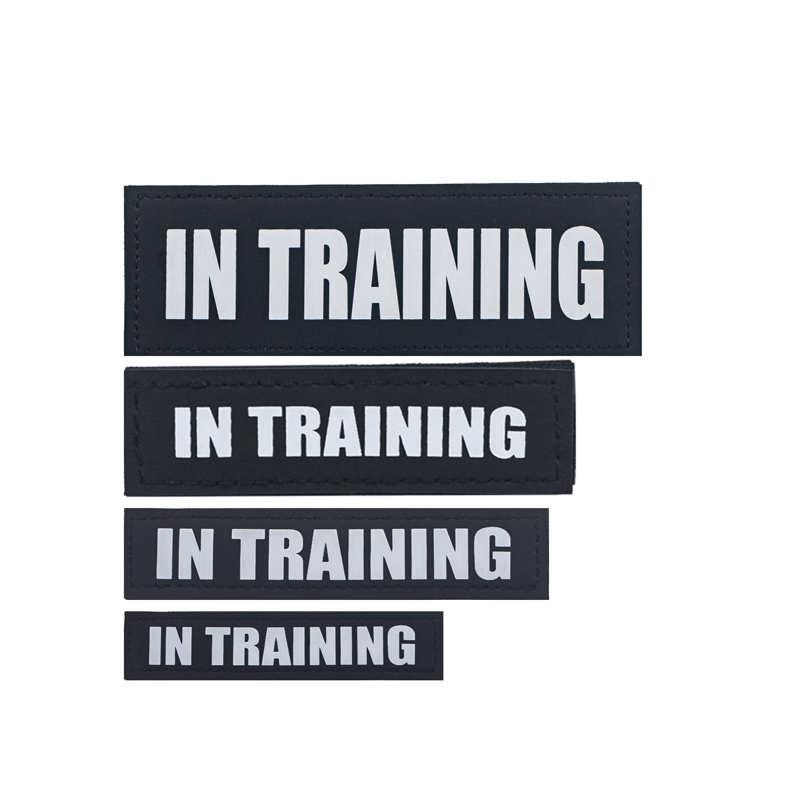 2Pack Removable Service Dog Patch, Black Patches With Hook Backing For Dog Harness, Vest Patches For Dogs, In Training-Xs