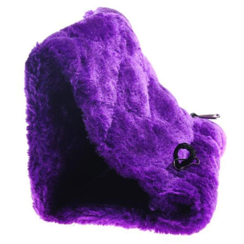 Magnoloran 2 Pack Warm Bird Nest House Bed Hanging Hammock Toy Sleeping Bed Plush Hanging Snuggle Cave Happy Hut For Pet Parrot Parakeet Cockatiel Conure Cockatoo African Grey Macaw(Purple)