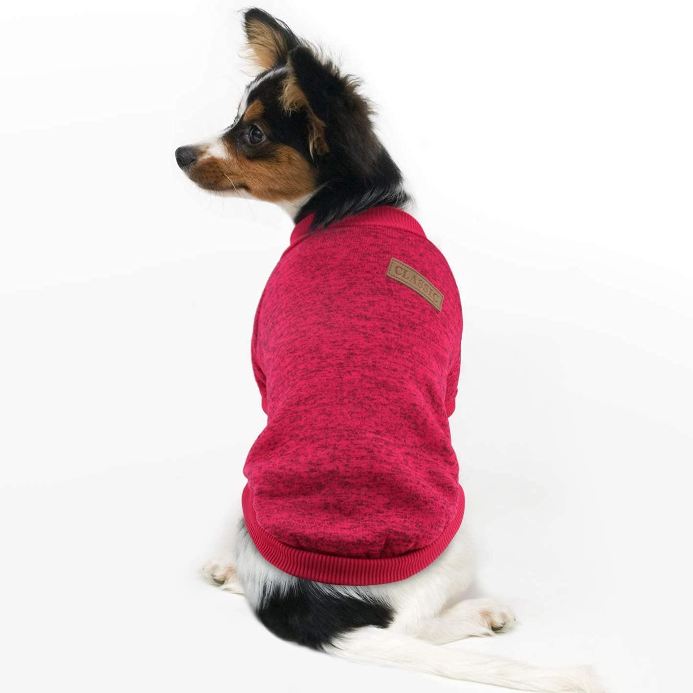 Idepet Pet Dog Classic Knitwear Sweater, Fleece Coat For Small,Medium Dog,Warm Pet Dog Cat Clothes,Soft Puppy Customes (M, Winer