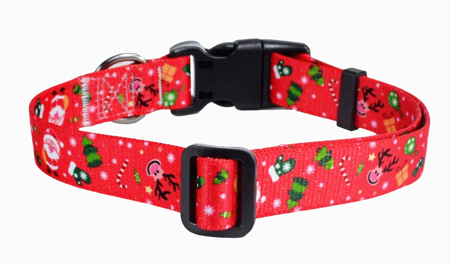 Mihqy Christmas Dog Collar - Premium Adjustable Dog Collar For Small Medium Large Dogs (Christmas,Xs)