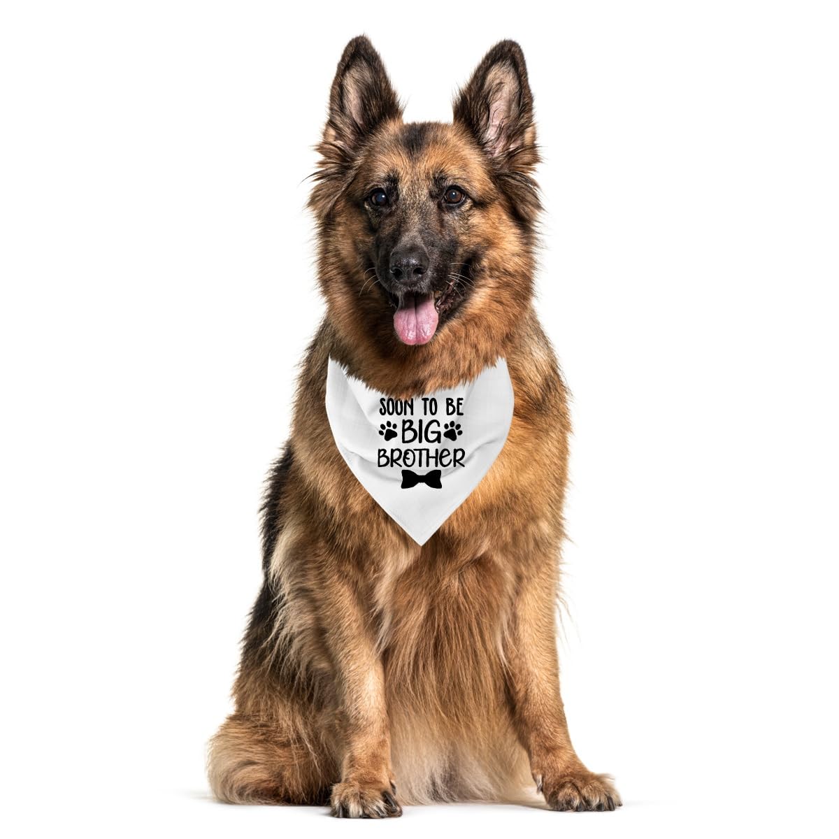 Big Brother Bandana For Dog, Dog Bandana Pregnancy Announcement, Pet Scarf, White Dogs Bandanas, Pet Bandanas For Small Medium L