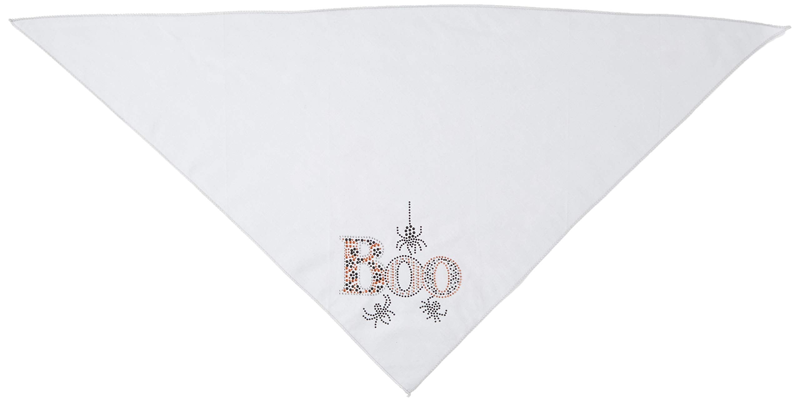 Mirage Pet Products Boo Rhinestone Bandana Grey, Large