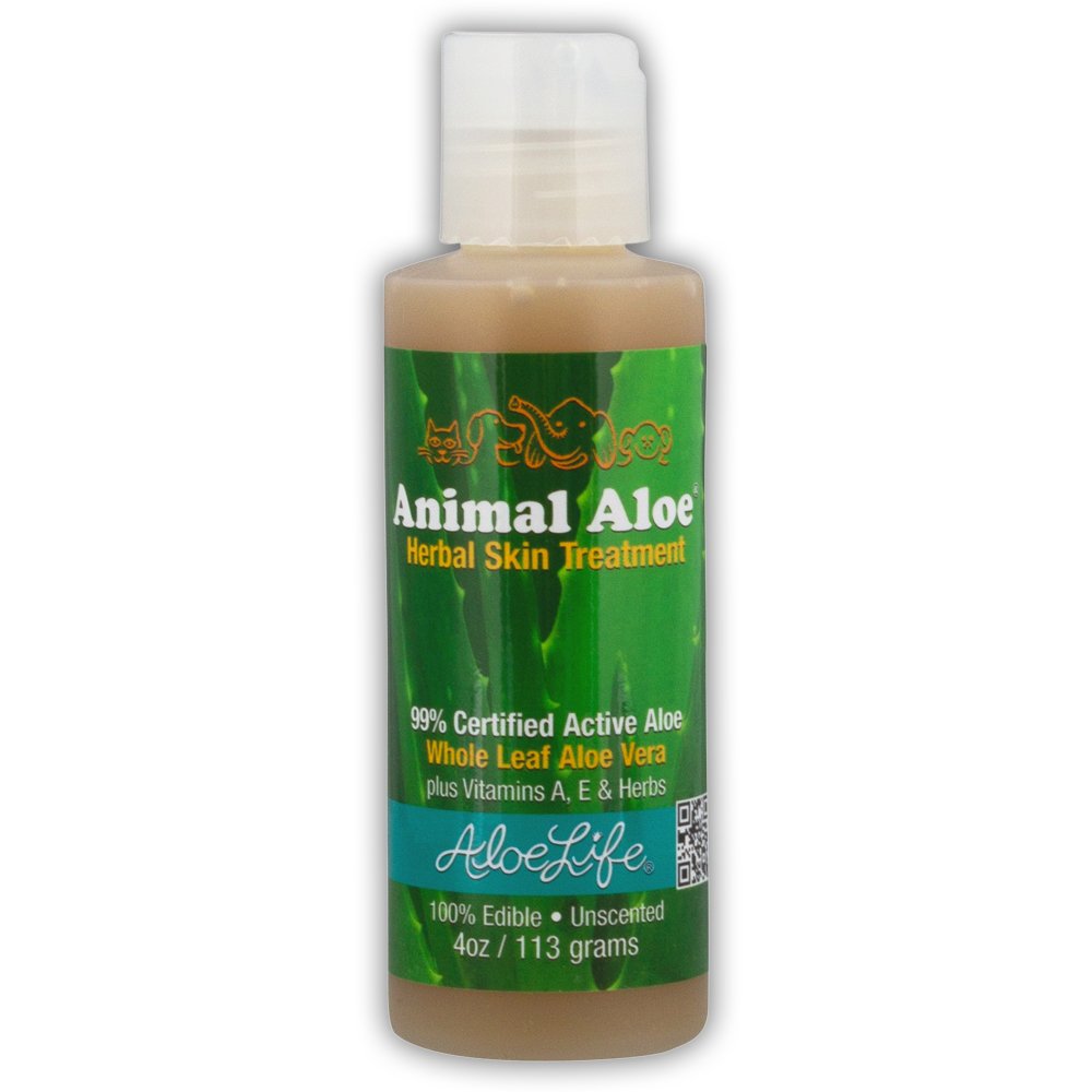 Aloe Life - Animal Aloe, Pet-Safe Digestive Aid & Skin Treatment Gel, Helps to Soothe Hotspots, Flea Bites & Irritation, Support