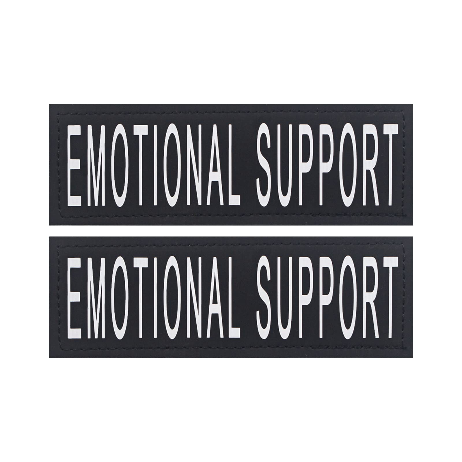 2Pack Removable Service Dog Patches, Black Vest Patch For In Training Dogs, Hook Backing Dog Harness Patches, Emotional Support-