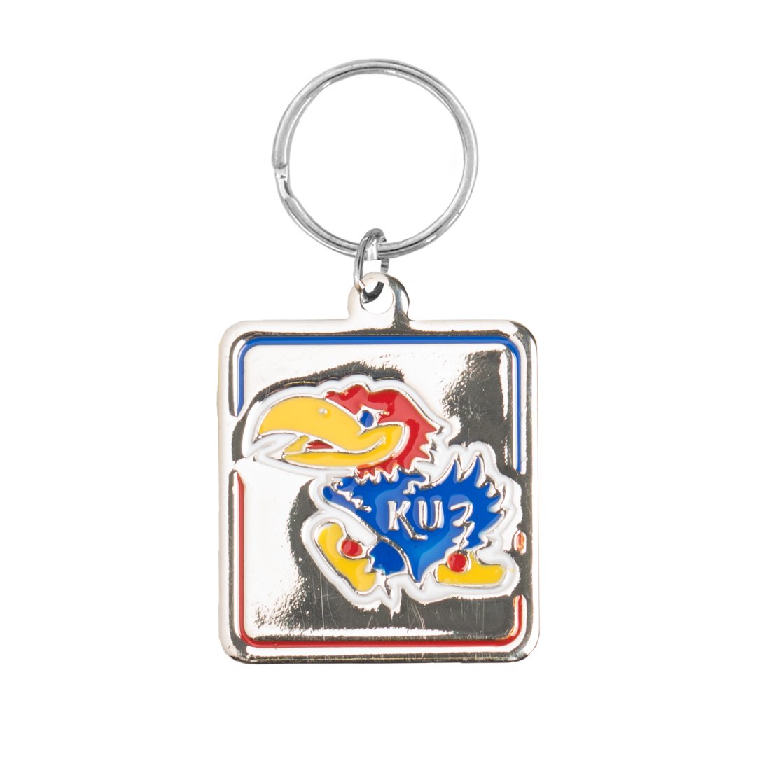 Little Earth Ncaa Kansas Jayhawks Pet Collar Charmncaa Pet Collar Charm, Silver, 1.25' By 1.325'