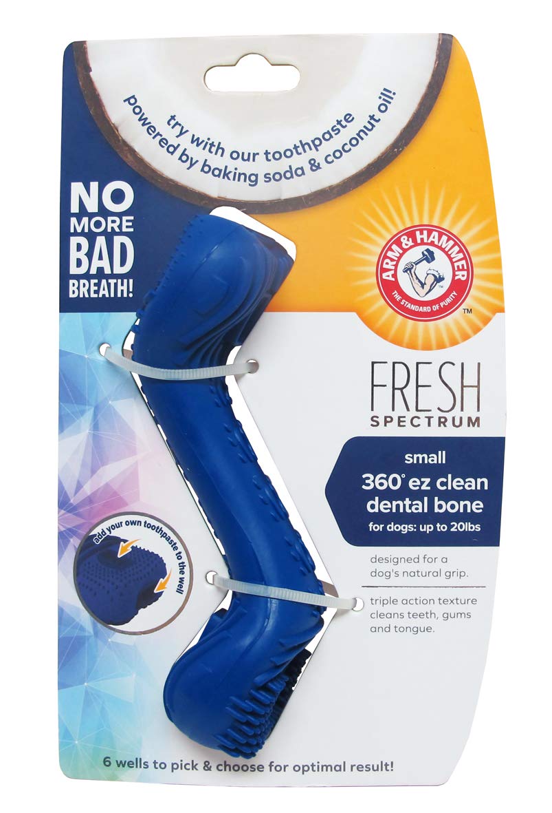 Arm & Hammer Fresh Spectrum 360 Degree Ez Clean Dog Dental Bone Chew Toy, Small | Dog Dental Toy For Small Dogs To Clean Teeth A