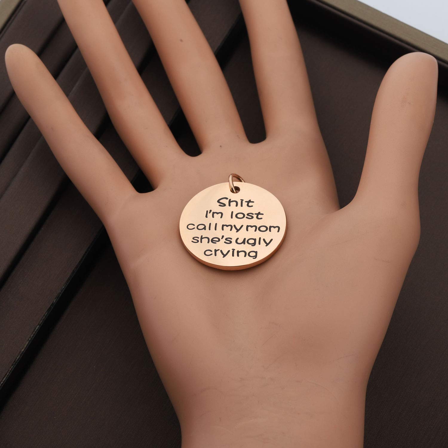 Zuo Bao Funny Dog Cat Pet Id Tag Shit I'M Lost Call My Mom She'S Ugly Crying Stainless Steel Pet Tags (Pet Id Tag Rg)