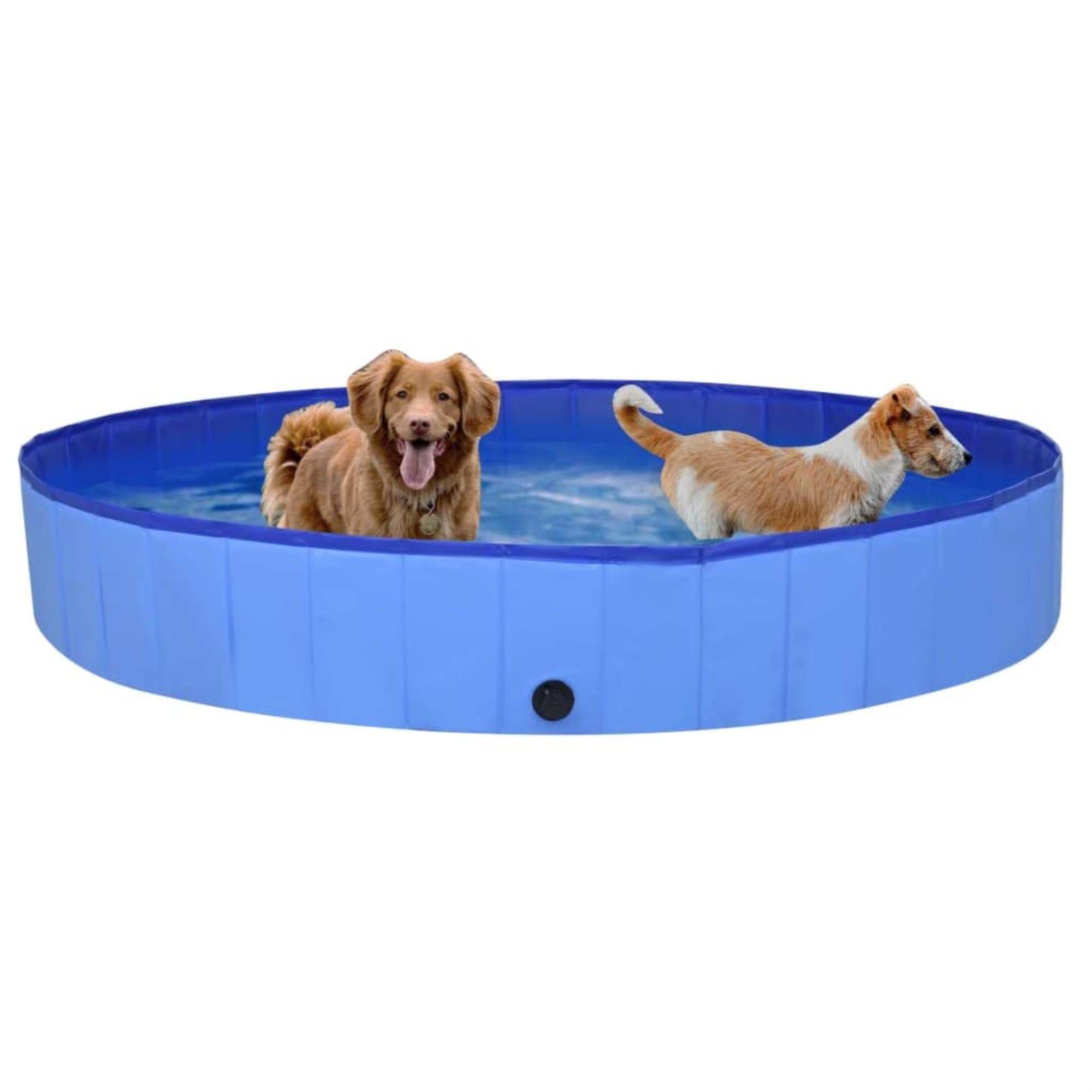 VidaXL Durable Foldable Dog Swimming Pool - Premium PVC Material - Reinforced Edges - Anti-Slip Surface - Suitable for Indoor/Ou