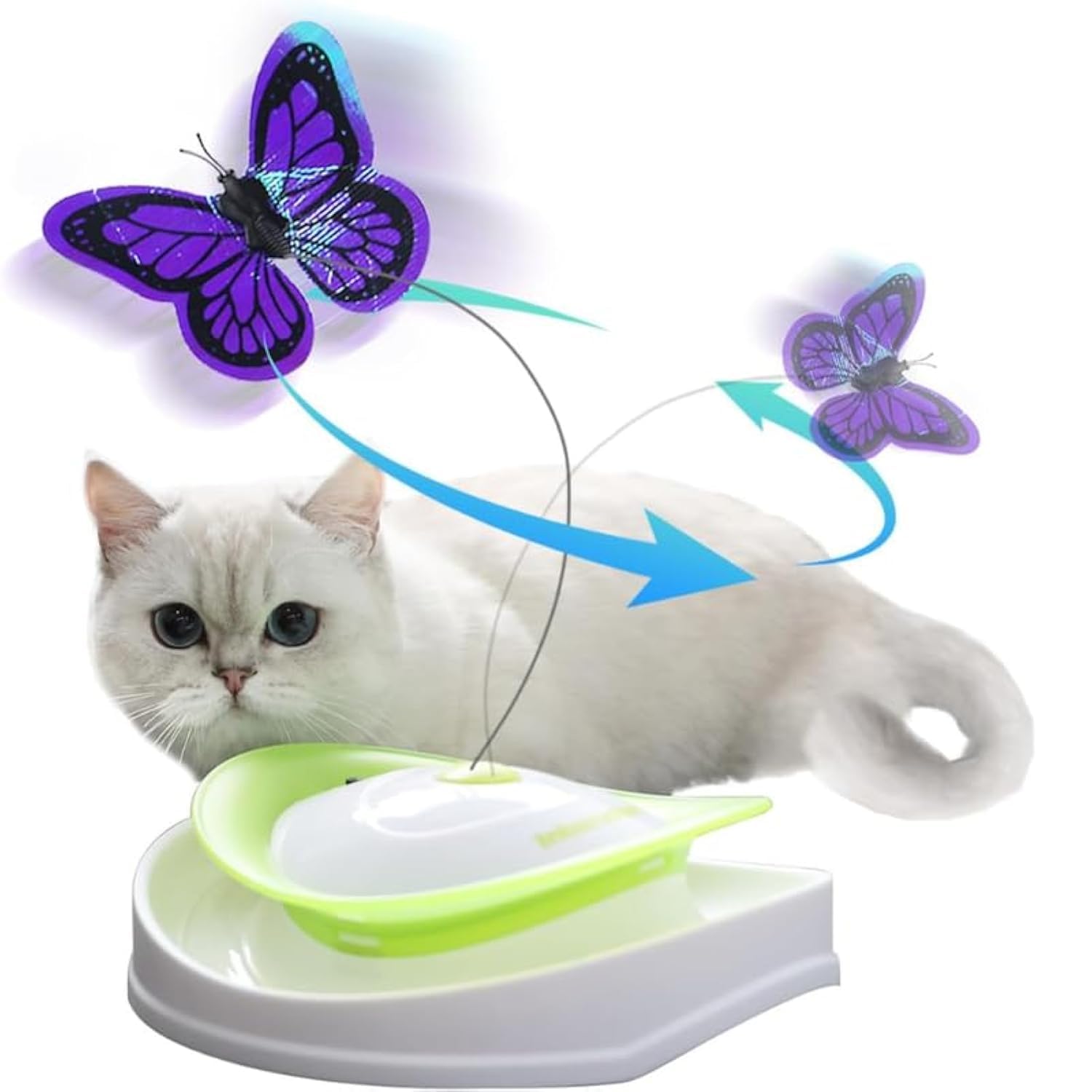Dog Trust 2 In 1 Interactive Cat Teaser Toy Catnip Toy Flutter Bug Cat Wand Toy Cat Fun Playing Toys Kitten Toys