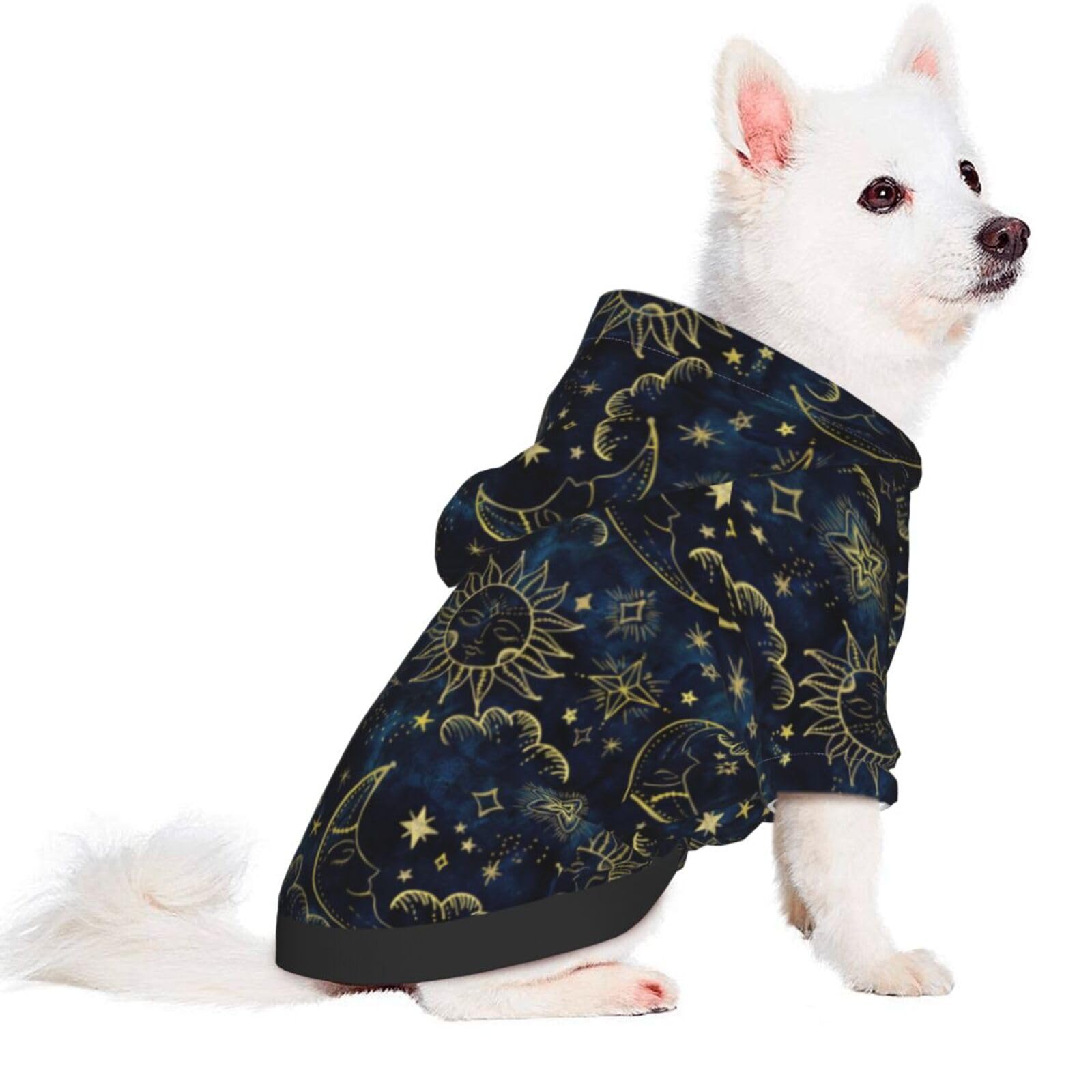Stay Warm In Style With Dog Hoodie Sweater For Pets (Sun Moon Boho Astrology)