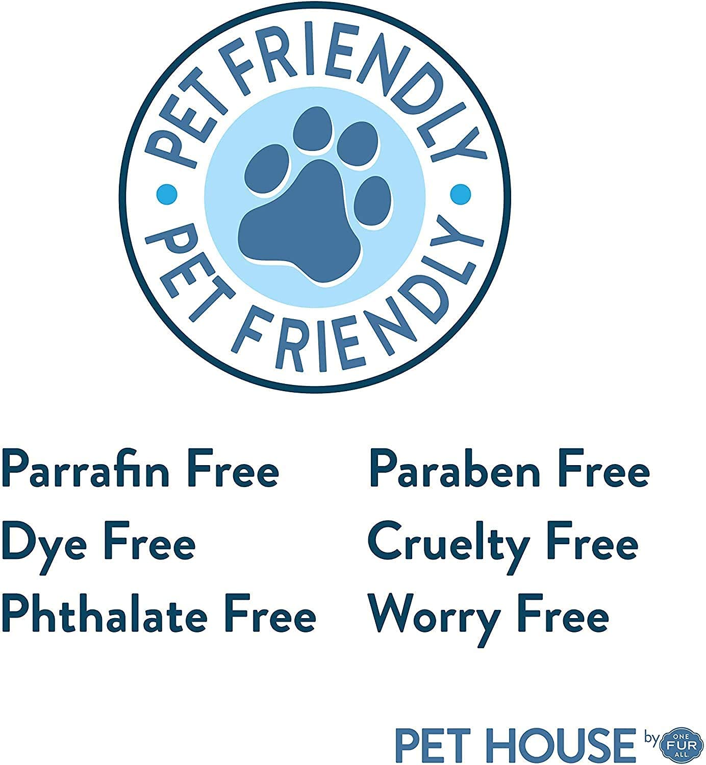 One Fur All Pet House Candle - Moonlight - 100% Plant-Based Wax Candle - Pet Odor Eliminator For Home - Non-Toxic & Eco-Friendly Air Freshening Scented Candles