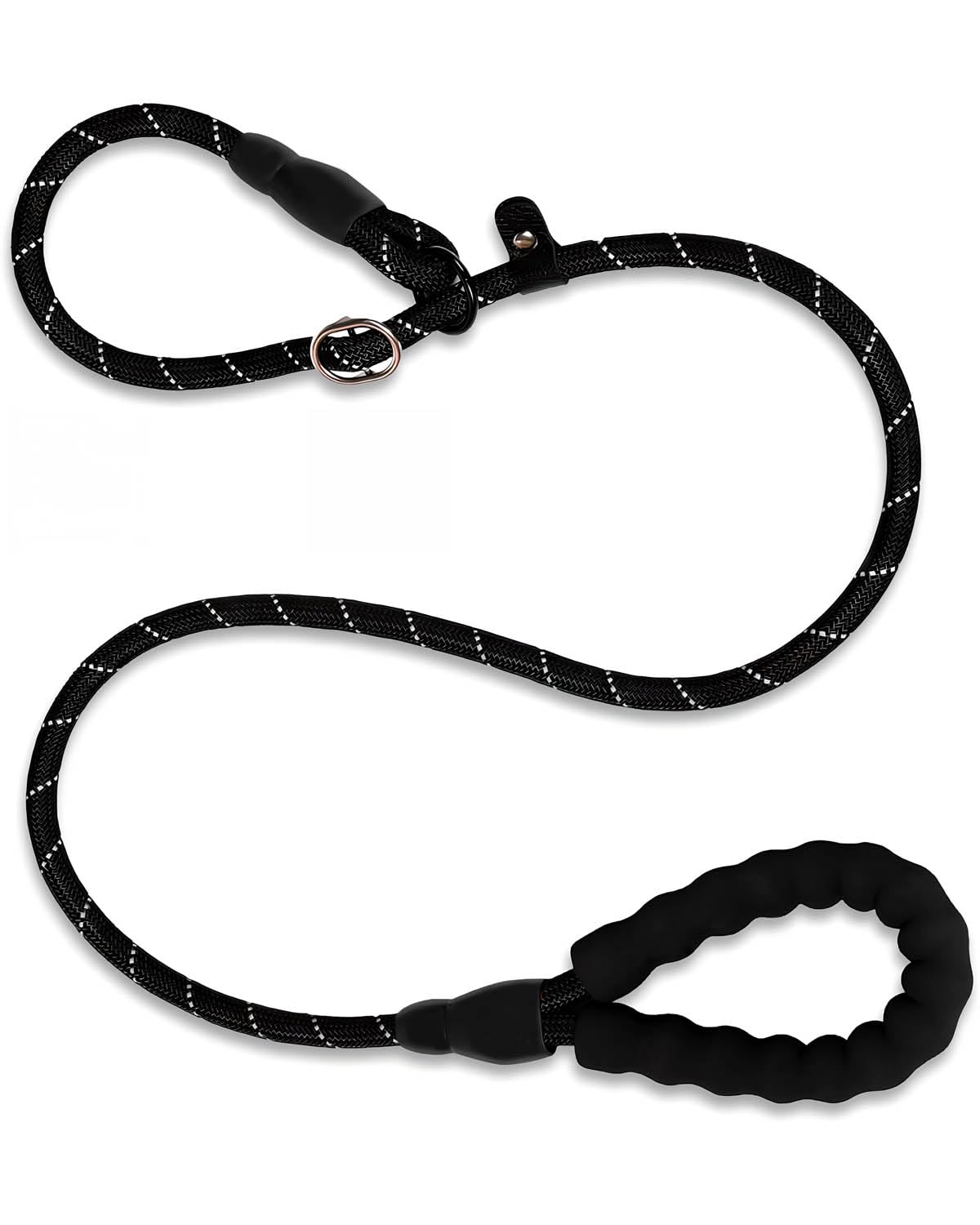 Slip Leads For Dogs,No Pull Dog Training Leash For Large,Medium Dogs,Heavy Duty Slip Leash,High Reflectivity At Night(Black)