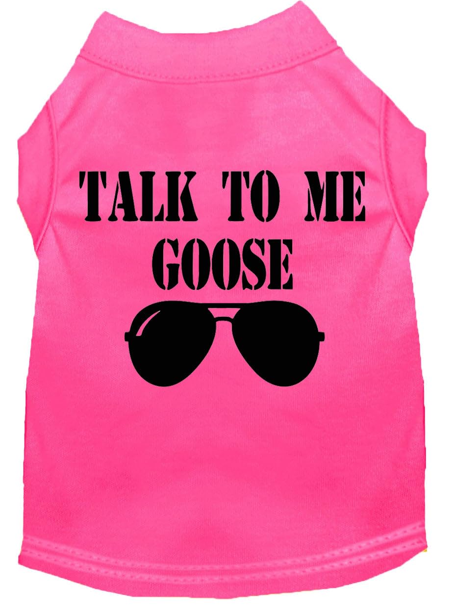 Mirage Pet Product Talk to me Goose Screen Print Dog Shirt Bright Pink XL