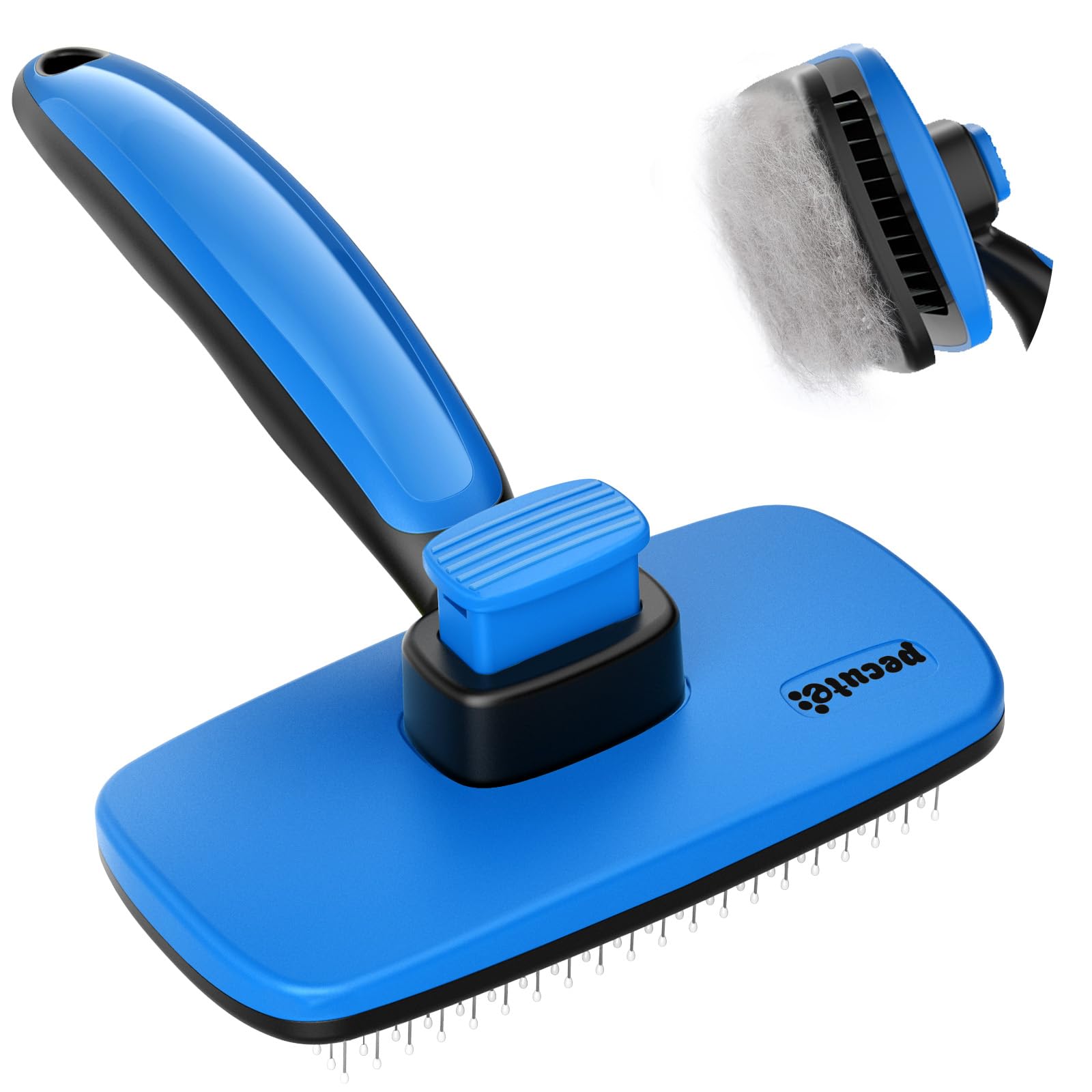 Pecute Self-Cleaning Slicker Brush For Dogs, Cats, Lightweight Dog Brush For Shedding Massaging Grooming, Cat Brush Gently Remov