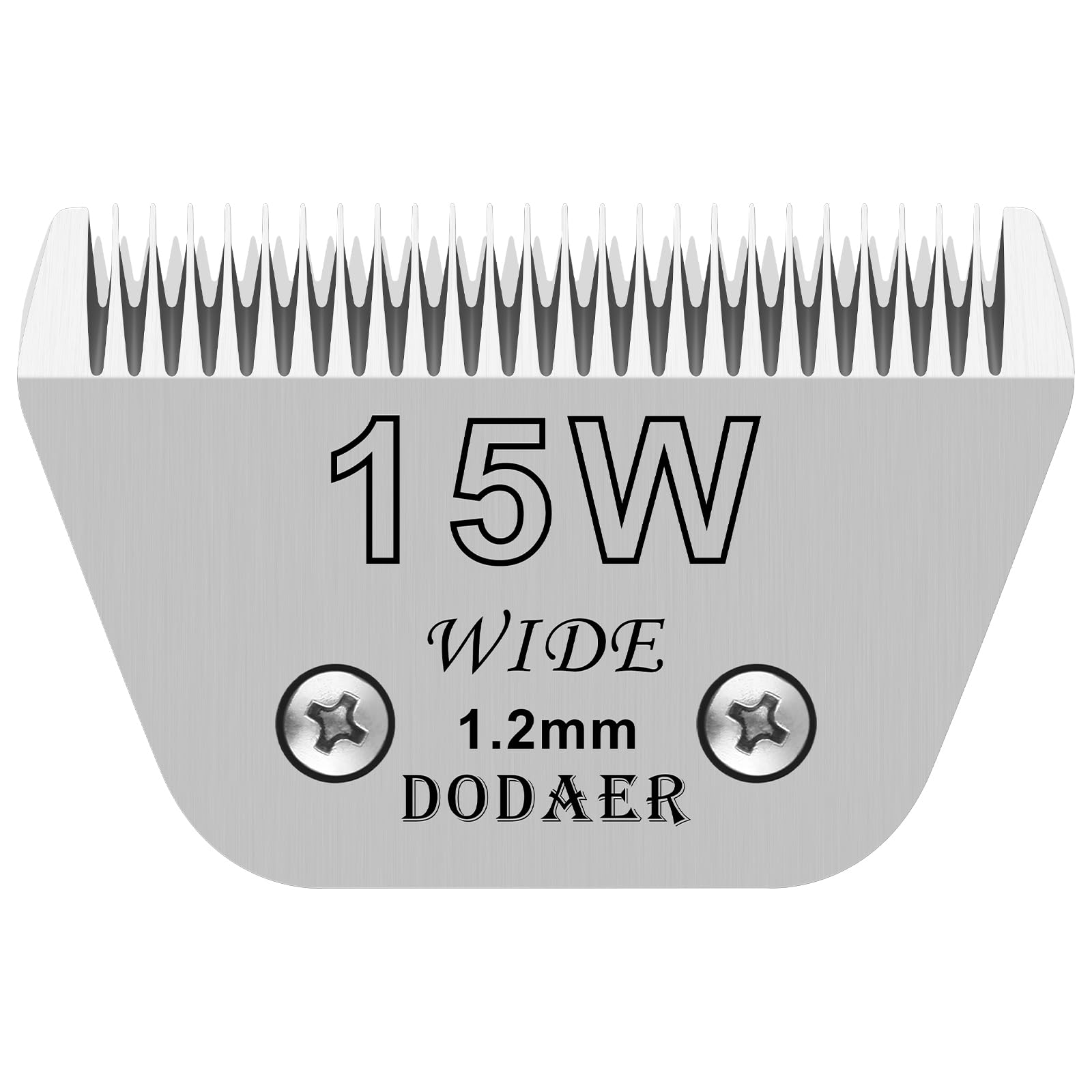 Detachable Pet Dog Grooming Blades-Size 15W Dog Grooming Wide Blade,Cutting Length 3/64'' 1.2Mm,Compatible With Most Andis,Oster