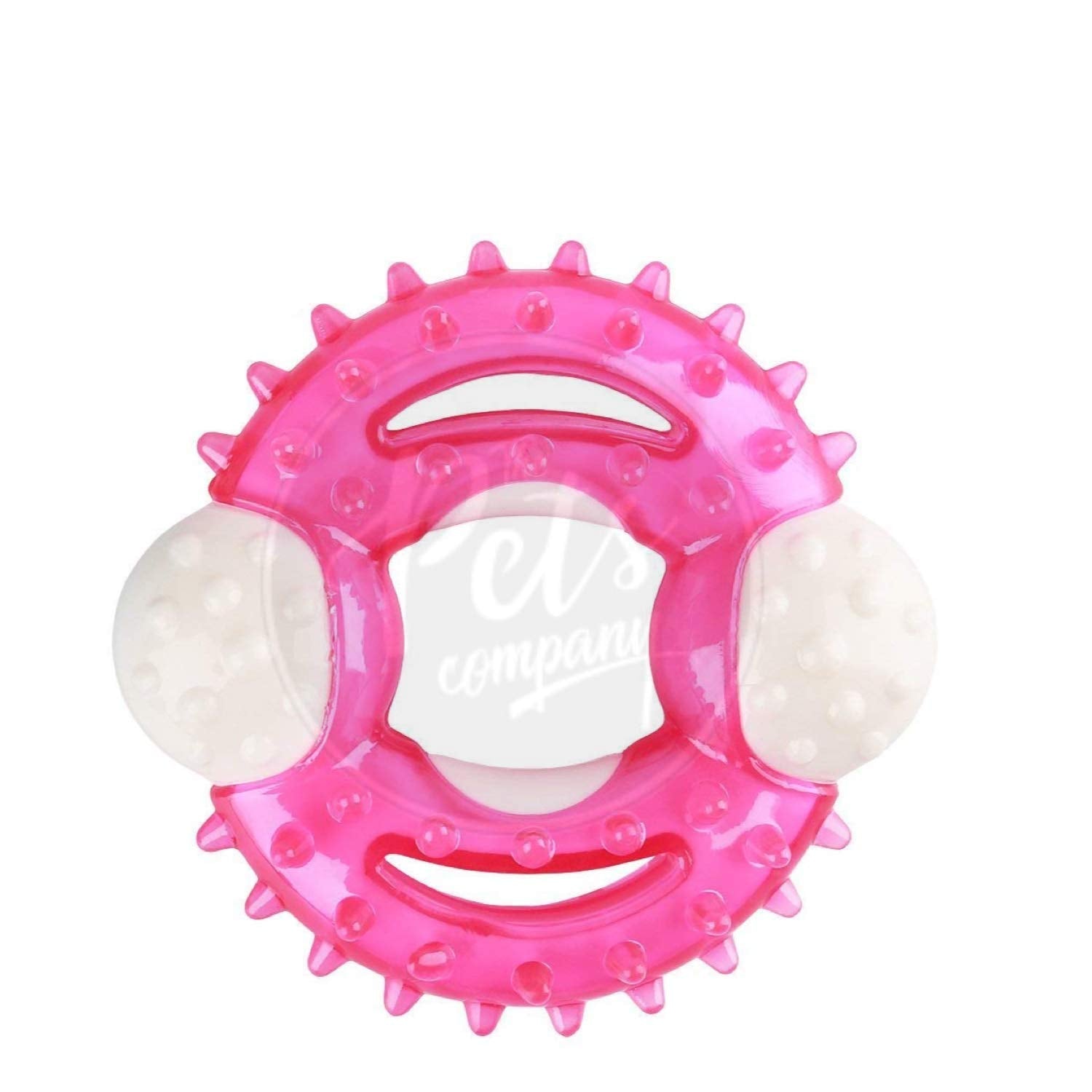The Pets Company Tpr Hard Chew Spike Ring Dental Teething Toy For Small Dogs & Puppies, 3.5 Inch
