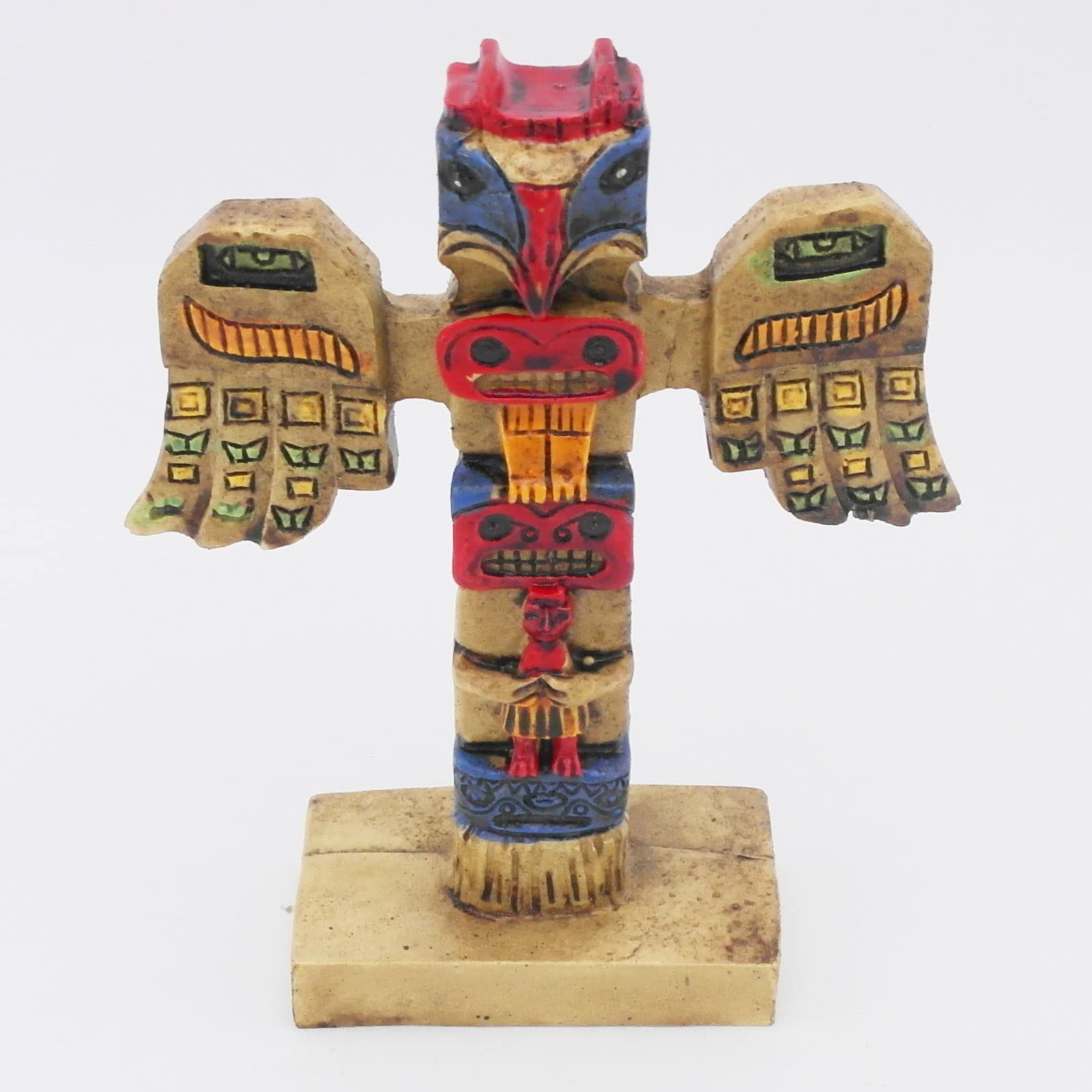 Indian Totem Pole Fish Tank Decorations Décor Native American Tribe Clan Sculpture Ancient Culture Reptile Lizard Spider Tanks Terrarium Hawaiian Statue Figurine Ornament