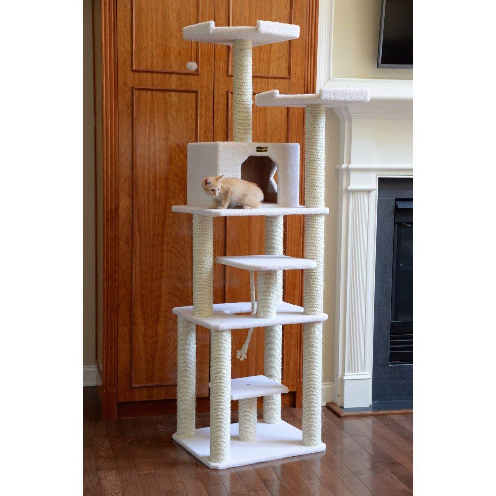 Armarkat Classic Cat Tree Ivory/14 D x 81 W x 201 H