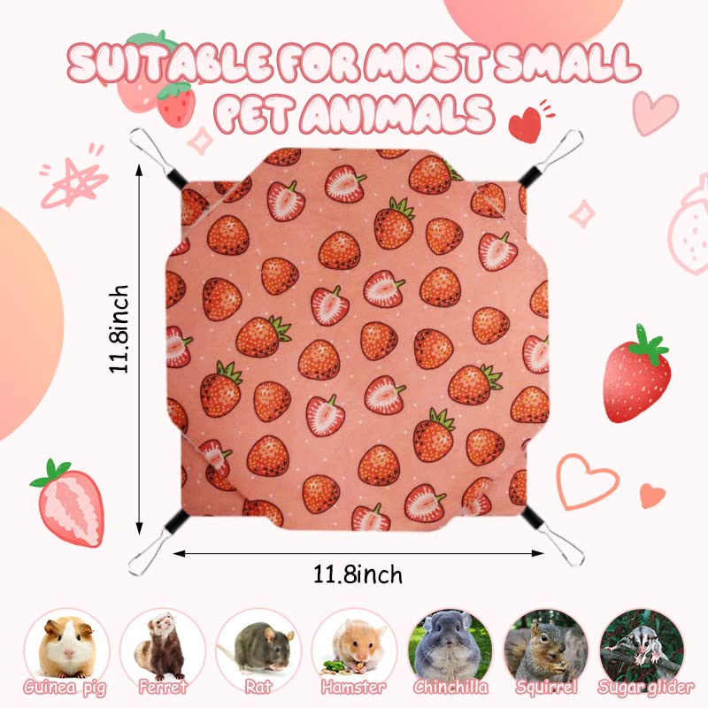 Lyart Guinea Pig Rat Ferret Hammock And Warm Bed Small Pet Hideout Tunnel Cave Hanging Bunkbed Hammock Cage Toy For Hamster Suga