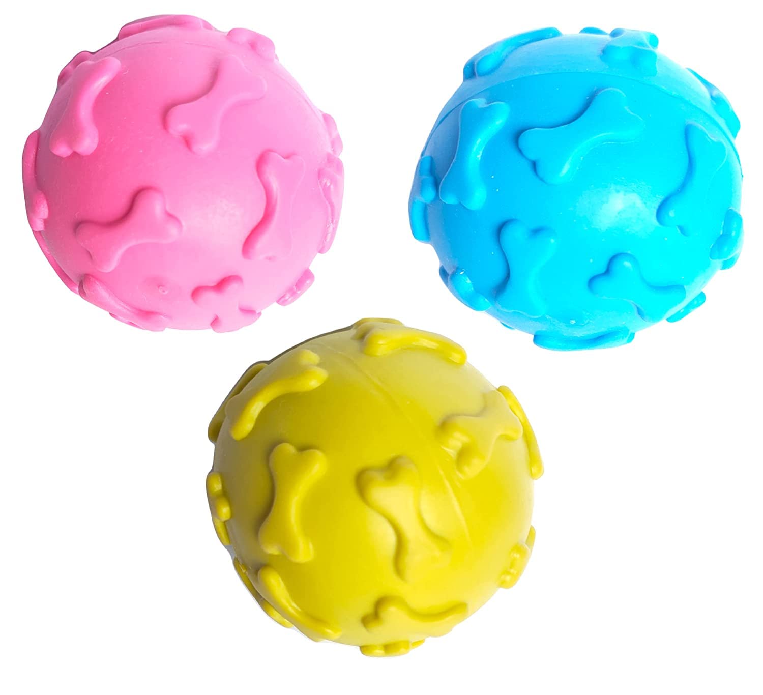 Psk Pet Mart Musical Rubber Squeeze Ball With Spikes For Dogs (Pack Of One) Colour May Very