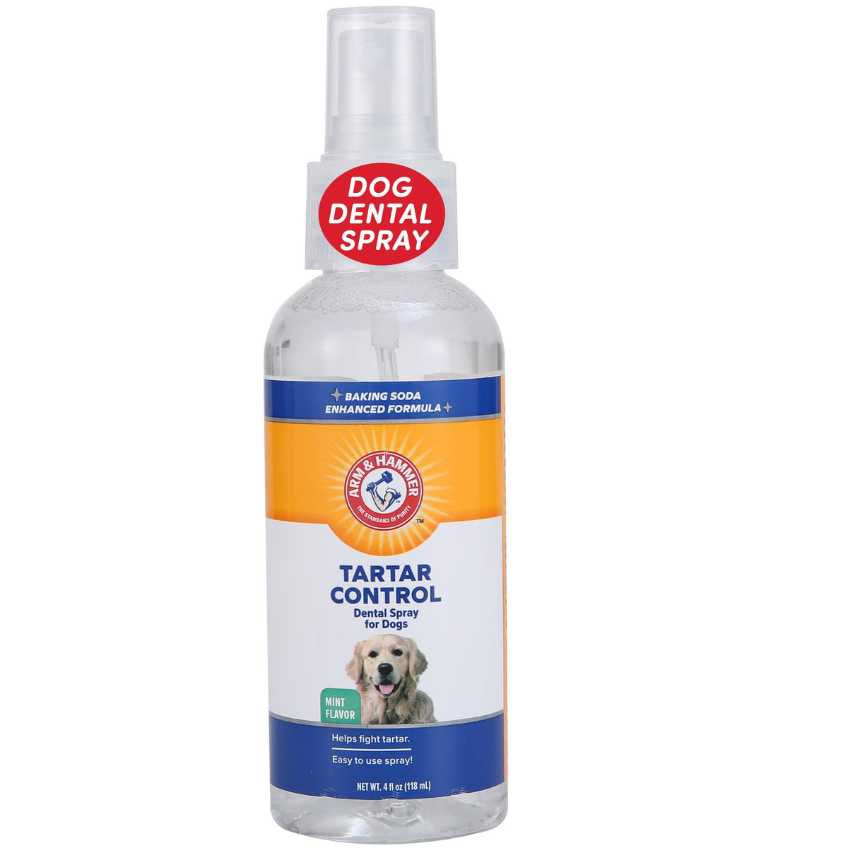 Arm & Hammer For Pets Tartar Control Dental Spray For Dogs, Mint Flavor - Dog Breath Freshener, Dog Plaque And Tartar Remover, Dog Dental Care And Teeth Cleaning, 4 Ounce