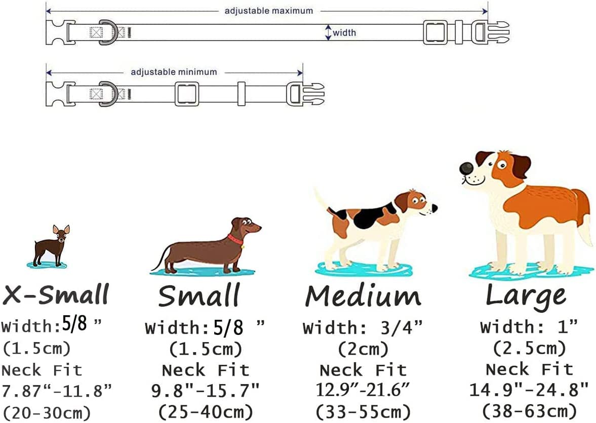 Mihqy Dog Collar With Bohemia Floral Tribal Geometric Patterns - Soft Ethnic Style Collar Adjustable For Small Medium Large Dogs(Bee,Xs)