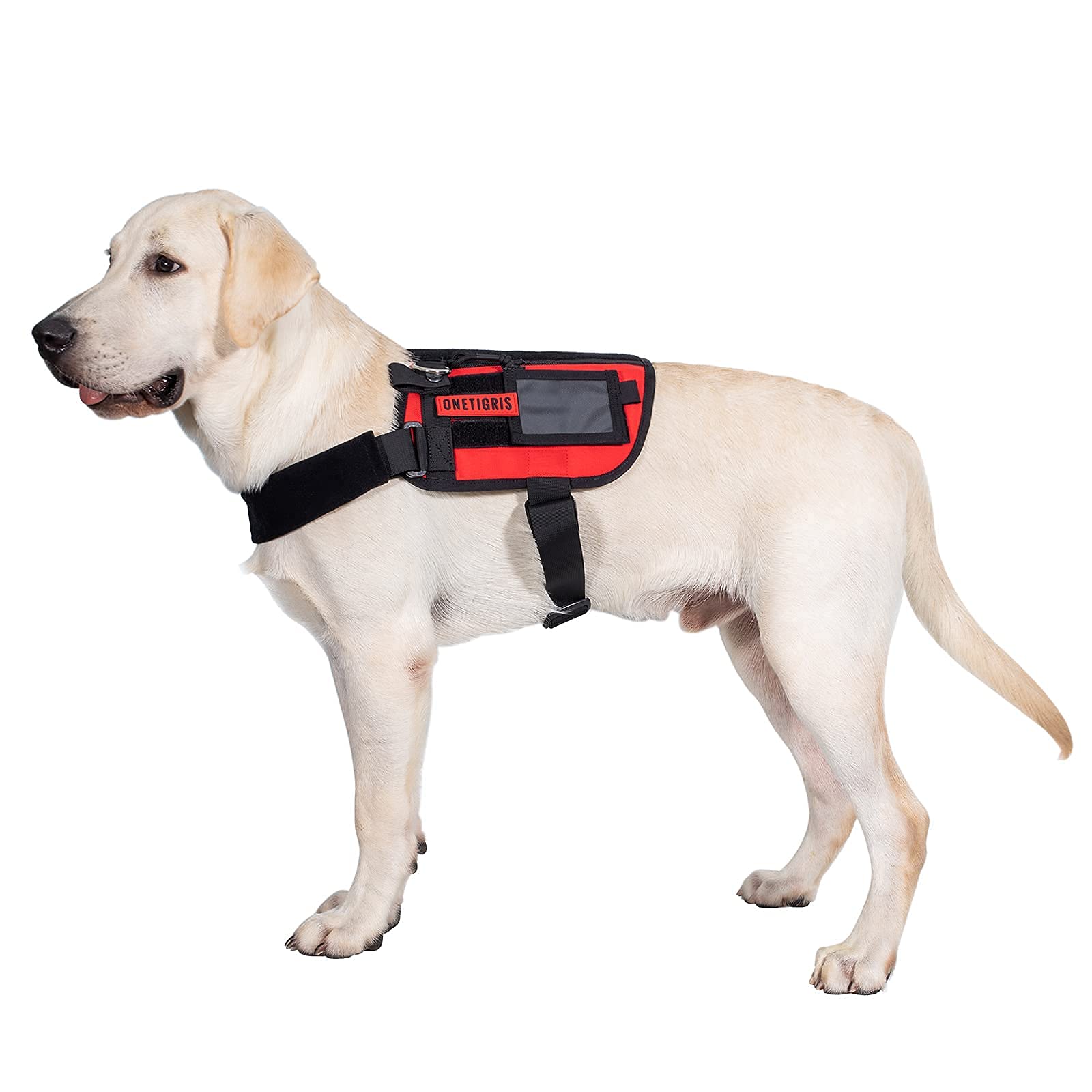 OneTigris Service Dog Vest, Tactical Dog Harness UTX Quick-Release Buckle, Removable Neck Strap Compatible with Assistance Harne